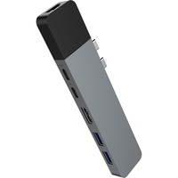 Hyper HyperDrive NET 6-en-2 USB-C Hub, Station d'accueil Gris foncé, Avec fil, 100 W, 3,5 mm, 1000 Mbit/s, Gris, MicroSD (TransFlash), SD