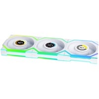 Lian Li UNI FAN SL120 LCD Wireless Reverse Blade ventilateurs de boîtier RGB  Blanc, 3 pièces, 120 x 124.5 x 28 mm, PWM