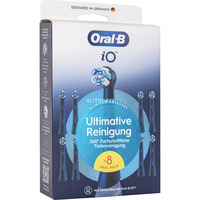Procter & Gamble Oral-B iO Ultimative Reinigung 8er, Tête brosse à dent électrique Noir, 8 pièce(s), Noir, 3 mois, Oral-B, 106 mm, 34 mm
