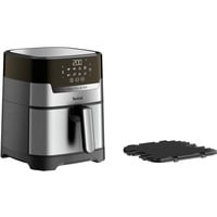 Tefal Easy Fry & Grill EY505D Unique 4,2 L Autonome 1550 W Friteuse d’air chaud Acier inoxydable, Friteuse à air chaud Acier inoxydable/Noir, Friteuse d’air chaud, 4,2 L, 80 °C, 200 °C, 6 personne(s), 60 min