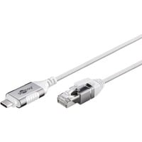 goobay Câble adaptateur Ethernet USB-C 3.2 Gen2 > RJ-45, Slim Blanc