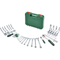Bosch Coffret d'outils avancé, 132 pièces, Clés mixtes à cliquet Vert