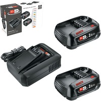 Bosch Kit de démarrage batterie 18V 2x 2,5Ah + chargeur rapide AL 18V-44, Bundle Noir