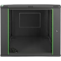 Digitus Boîtier mural de série Dynamic Basic -600 x 450 mm (lxp), Armoire informatique Noir, Rack monté sur le mur, 12U, 60 kg, Verrouillage des touches, 29 kg, Noir
