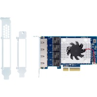 QNAP QXG-5G4T-111C carte réseau Interne Ethernet 5000 Mbit/s Interne, Avec fil, PCIe, Ethernet, 5000 Mbit/s, Bleu