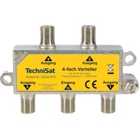 TechniSat 0022/3111 séparateur ou commutateur de câbles Diviseur de câbles Argent, Distributeur Argent, Diviseur de câbles, 75 Ohm, 5 - 2400 MHz, Argent, Femelle, 85 mm