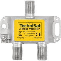 TechniSat 0022/3220 séparateur ou commutateur de câbles Diviseur de câbles Argent, Distributeur Argent, Diviseur de câbles, 75 Ohm, 5 - 2400 MHz, Argent, Femelle, 55 mm