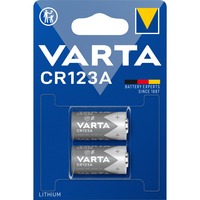 Varta -CR123A-2 Piles domestiques, Batterie Batterie à usage unique, CR123A, Lithium, 3 V, 2 pièce(s), 1600 mAh