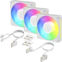 ARCTIC BioniX P12 A-RGB ventilateurs de boîtier Blanc, 3 pièces, 120 x 120 x 26 mm, PWM