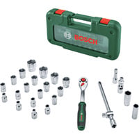 Bosch Set de cliquet 1/2" avec douilles, 26 pièces, Clés mixtes à cliquet Vert