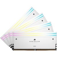Corsair 64 Go DDR5-6400 Quad-Kit, Mémoire vive Blanc, CMP64GX5M4B6400C32W, Dominator Titanium RGB, XMP