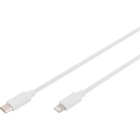 Digitus Câble de données/charge USB 2.0 USB-C > Lightning, certifié MFI Blanc