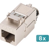 Digitus Module Keystone Cat. 8.1, blindé, 8 pièces, Module de Keystone Argent