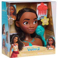 Just Play Disney Princess - Tête de coiffure Vaiana, Maquillage et tête à coiffer 