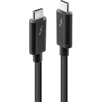Lindy 41556 Câble Thunderbolt 1 m 20 Gbit/s Noir Noir, Mâle, Mâle, 1 m, Noir, 20 Gbit/s, 60 W