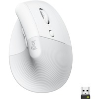 Logitech Lift Vertical Ergonomique - Droitier, Souris Blanc/Gris clair, 4000 dpi, Bluetooth