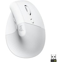 Logitech Lift souris ergonomique vertical - Droitier Blanc/Gris clair, 4000 dpi, Bluetooth
