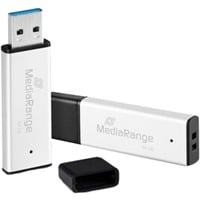 MediaRange Haute performance 64 GB, Clé USB Argent/Noir