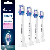 Philips S2 Sensitive HX6054/10 Lot de 4 + blanc + têtes de brosse ultra-douce, Tête brosse à dent électrique Blanc/lilas, 4 pièce(s), Blanc, 3 mois, Extra doux, Philips, DiamondClean, DiamondClean 9000, DiamondClean Smart, EasyClean, Essence+, ExpertClean,...