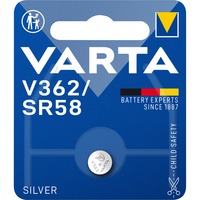 Varta -V362 Piles domestiques, Batterie Batterie à usage unique, Argent-Oxide (S), 1,55 V, 1 pièce(s), Argent, 2,1 mm