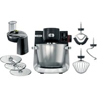 Bosch Serie 6 MUMS6ZS13D robot de cuisine 1600 W 5,5 L Noir, Acier inoxydable Balances intégrées Noir/en acier inoxydable, 5,5 L, Noir, Acier inoxydable, 3,5 kg, 2,5 kg, Erreur, Oui, 6,35 cm (2.5")