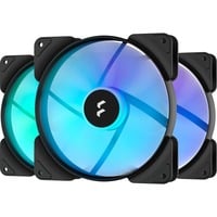Fractal Design Aspect 14 RGB PWM Black Frame 3 Fan Pack ventilateurs de boîtier Noir, 3 pièces, 140 x 140 x 25 mm, 3 pièces, connexion de ventilateur PWM à 4 broches