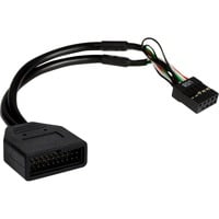 Inter-Tech USB 3.0 > USB 2.0, Adaptateur Noir, 0,15 mètres