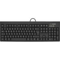 KeySonic KSK-8008U-IP clavier maison/bureau USB Noir Noir, Layout DE, Rubberdome, Taille réelle (100 %), Avec fil, USB, Clavier à membrane, Noir