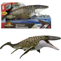 Mattel JURASSIC WORLD BITE 'N BLAST Mosasaurus, Figurine Jurassic World BITE 'N BLAST Mosasaurus, 4 an(s), Vert, Gris, Plastique