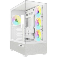 Sharkoon boîtier midi tower Blanc | 2x USB-A | 1x USB-C | RGB | Verre Trempé