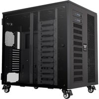 Thermaltake AX1000 TG Station de travail IA boîtier big tower Noir | 8x USB-A | 2x USB-C | Verre trempé