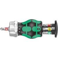 Wera Kraftform Kompakt Stubby Magazin RA 1, 6 pièces, Clés mixtes à cliquet Noir/Vert