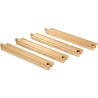 BRIO Circuits de train en bois - Droites longues Bois, Piste, Garçon/Fille, 3 an(s), Bois