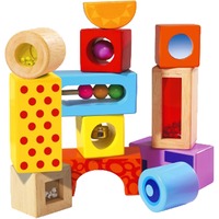 Eichhorn Blocs de construction avec son, Jouets de construction Multicolore, Laine, 12 pièce(s), Arche, Cylindre, Rectangulaire, Carré, Image, 1 année(s)
