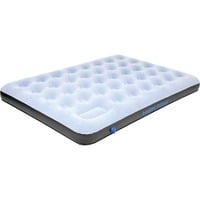 High Peak Air bed Double Comfort Plus, Lit gonflable Gris/Bleu, Double matelas, Taille double/complet, Rectangle, Intérieure et extérieure, Pompe à air intégrée