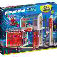 PLAYMOBIL City Action - Caserne de pompiers avec hélicoptère, Jouets de construction 9462