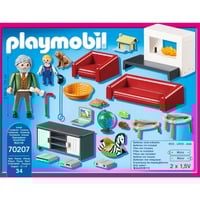 PLAYMOBIL Dollhouse - Salon avec cheminée, Jouets de construction 70207