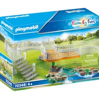 PLAYMOBIL Family Fun - Une extension pour le zoo, Jouets de construction 70348