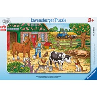 Ravensburger Cadre 15 P - La Vie À La Ferme, Puzzle 15 pièce(s), Dessins animés, 3 an(s)