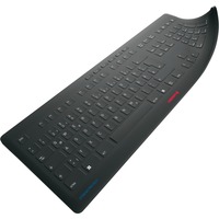 CHERRY 61510017 Couvercle pour clavier, Film de protection Noir, Couvercle pour clavier, Silicone, 463 mm, 164 mm, 100 g, Noir