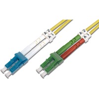 Digitus Câble de raccordement LWL, duplex, connecteur LC (APC) > LC, monomode OS2 Jaune