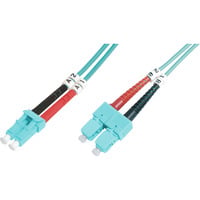 Digitus Câble de raccordement LWL, duplex, connecteur LC > SC, multimode OM3 Turquoise