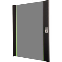 Digitus Porte avant en verre pour armoire murale 19" 16U série Unique, Panneau avant Noir