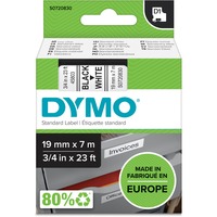 Dymo D1 - Standard Étiquettes - Noir sur blanc - 19mm x 7m, Ruban Noir sur blanc, Polyester, Belgique, -18 - 90 °C, DYMO, LabelManager, LabelWriter 450 DUO