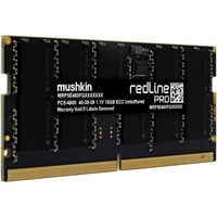 Mushkin 32 Go DDR5-4800 (1x 32 Go) mémoire serveur Noir, MRP5T480FGGD32G28, SO-DIMM