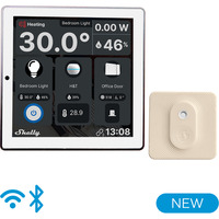 Shelly Wall Display + Shelly BLU H&T, Panneau de contrôle Blanc