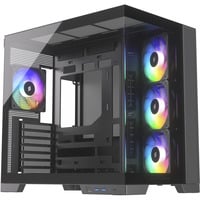 Silentware View A-RGB boîtier midi tower Noir | 2x USB-A | 1x USB-C | RGB | Verre Trempé