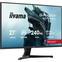 iiyama G-Master G2771HSU-B1 Red Eagle 27" Moniteur gaming Noir (Mat), 1x DisplayPort, 2x HDMI, 1x USB-C, 1x USB-A, 240 Hz, 68,6 cm (27"), 1920 x 1080 pixels, Full HD, Noir