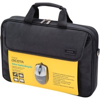 DICOTA Value Toploading Kit sacoche d'ordinateurs portables 39,6 cm (15.6") Sac Messenger Noir, Sac PC portable Noir, Sac Messenger, 39,6 cm (15.6"), Sangle épaule, 500 g