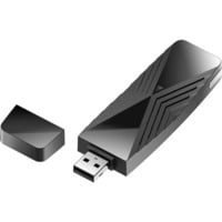 D-Link DWA‑X1850 Adaptateur USB Wi-Fi 6 AX1800, Adaptateur WLAN Sans fil, USB, WLAN, Wi-Fi 6 (802.11ax), 1800 Mbit/s, Noir